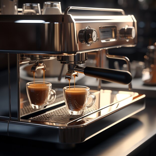 Vue de la machine à café
