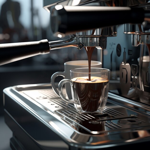 Vue de la machine à café