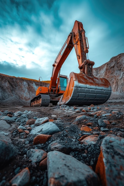 Photo gratuite vue des machines lourdes utilisées dans l'industrie de la construction
