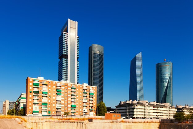 Vue de Madrid avec Cuatro Torres Business Area