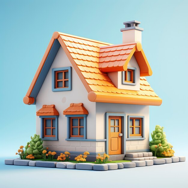 Vue de la maison graphique 3D