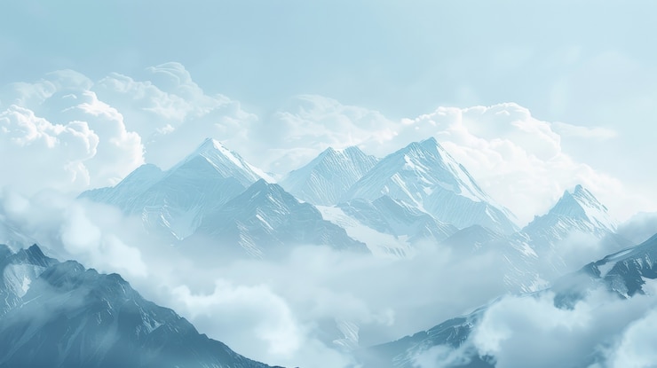 Photo gratuit vue de la montagne avec une esthétique de rêve