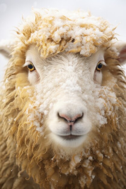 Vue des moutons en plein air dans la nature