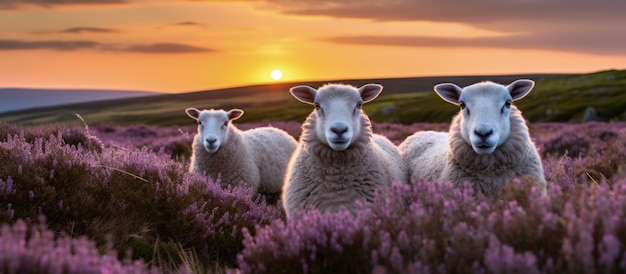 Photo gratuite vue des moutons en plein air dans la nature