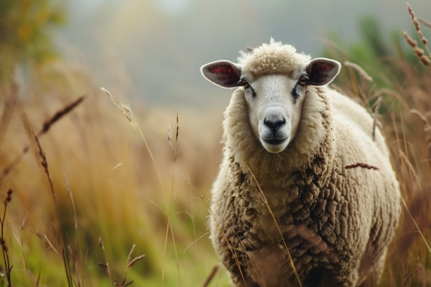 Photo gratuite vue des moutons en plein air dans la nature