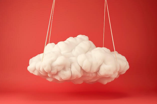 Photo gratuite vue des nuages 3d avec une chaîne