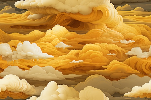 Photo gratuite vue des nuages en 3d