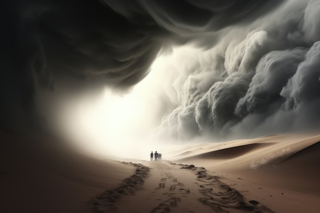 Photo gratuite vue des nuages sombres apocalyptiques