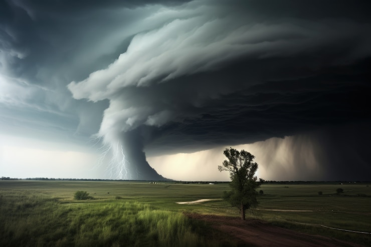 Photo gratuit vue des nuages sombres apocalyptiques