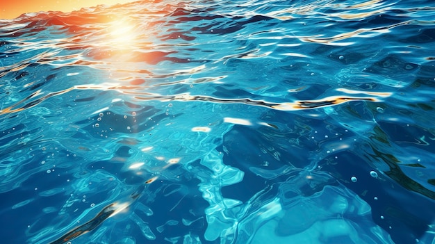 Photo gratuite vue sur l'océan ondulé ou l'eau de mer