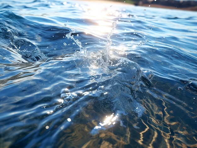 Photo gratuite vue sur l'océan ondulé ou l'eau de mer