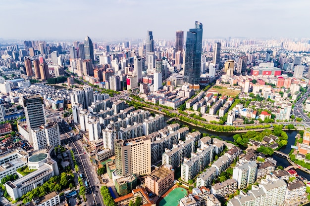 une vue d&#39;oiseau de shanghai