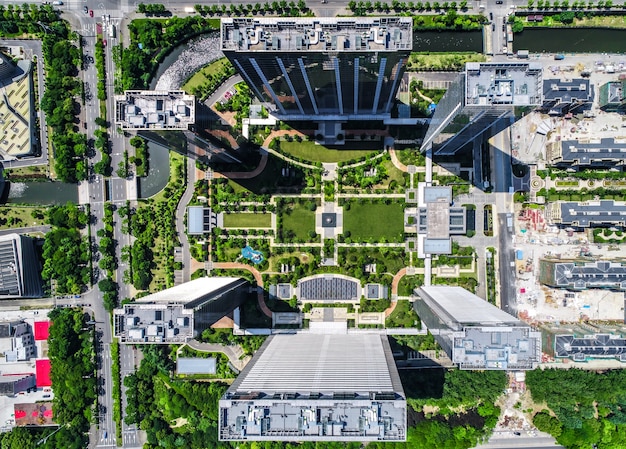 une vue d&#39;oiseau de shanghai