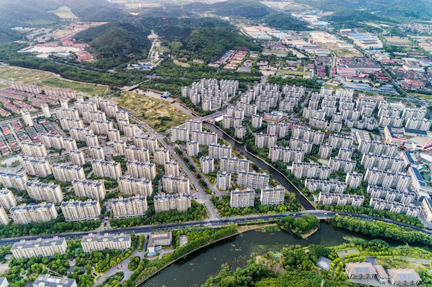 une vue d&#39;oiseau de shanghai