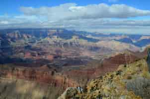 Photo gratuite vue panoramique sur le grand canyon depuis la rive sud