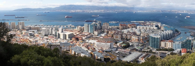 Vue panoramique sur la ville de Gibraltar