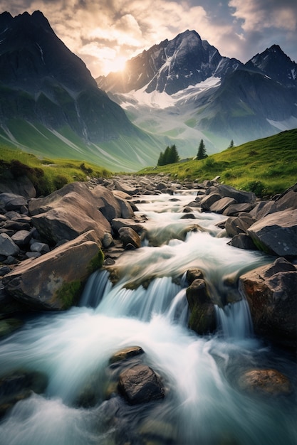 Vue d'un paysage naturel spectaculaire