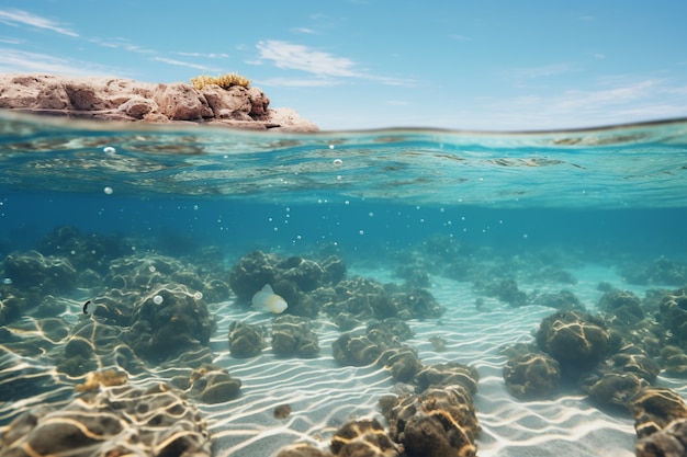 Photo gratuite vue sur le paysage de la plage tropicale