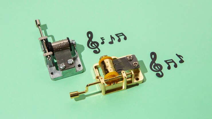 Photo gratuit vue de la petite collection de boîtes à musique