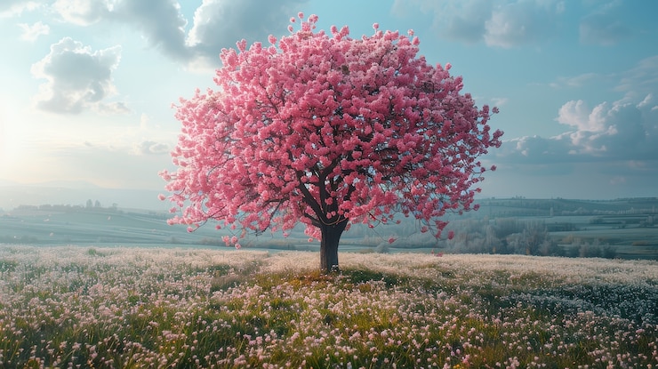 Photo gratuit vue photoréaliste d'un arbre dans la nature avec des branches et un tronc
