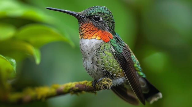 Vue photoréaliste du magnifique colibri dans son habitat naturel