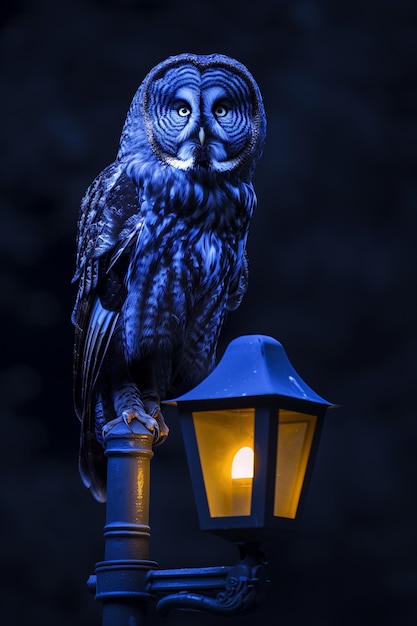 Photo gratuite vue photoréaliste de l'oiseau hibou la nuit