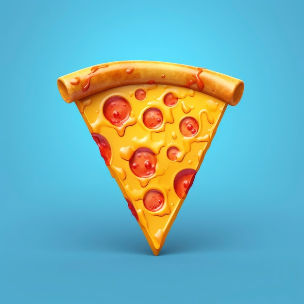 Vue de la pizza graphique 3D