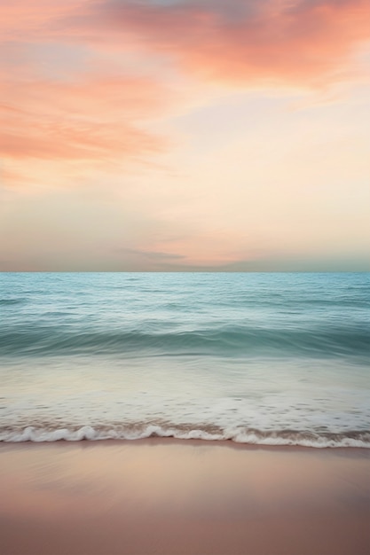 Vue sur la plage avec de l'eau de mer