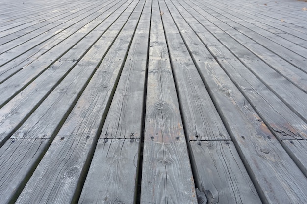 vue sur le plancher en bois