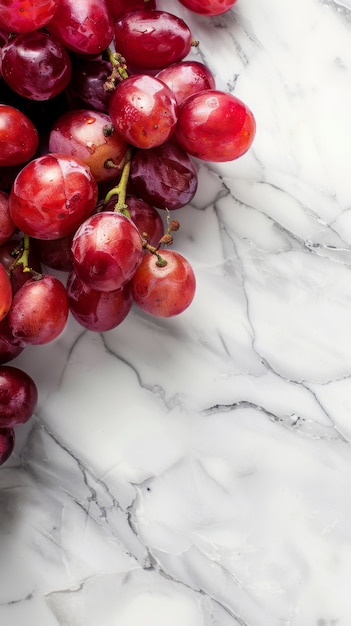 Photo gratuite vue des raisins rouges sucrés et délicieux