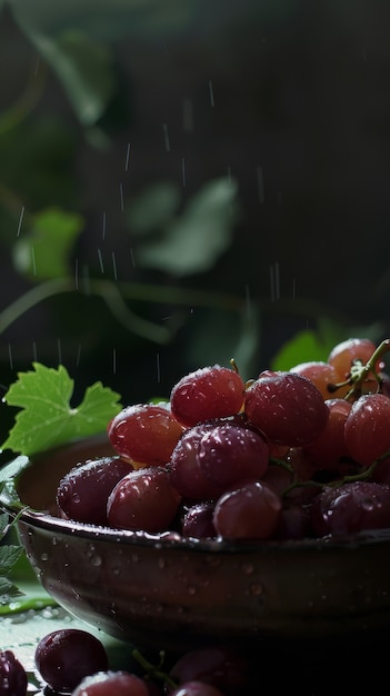 Photo gratuite vue des raisins rouges sucrés et délicieux