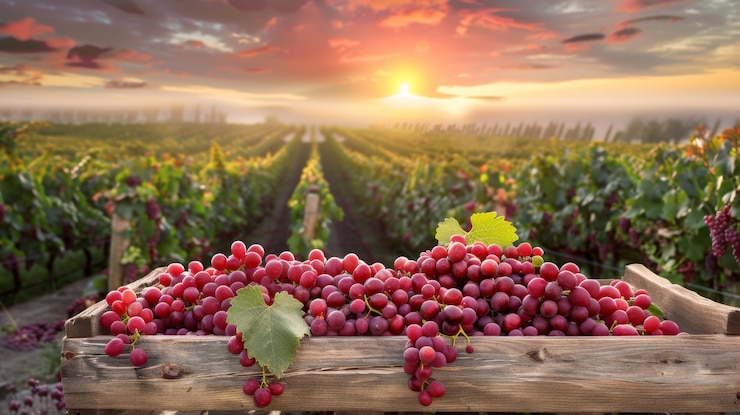 Photo gratuit vue des raisins rouges sucrés et délicieux