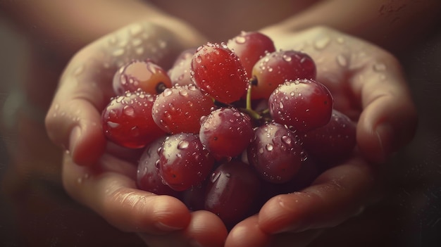 Photo gratuite vue des raisins rouges sucrés et délicieux