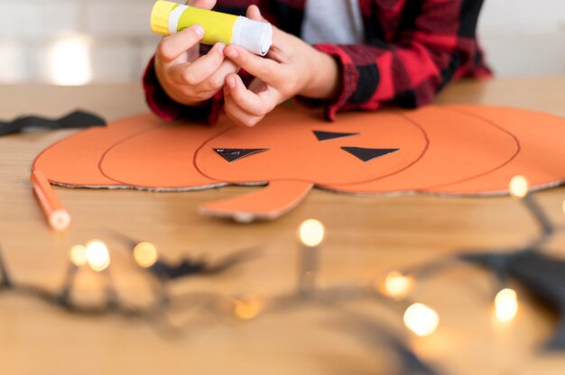 Vue rapprochée de l'arrangement d'halloween