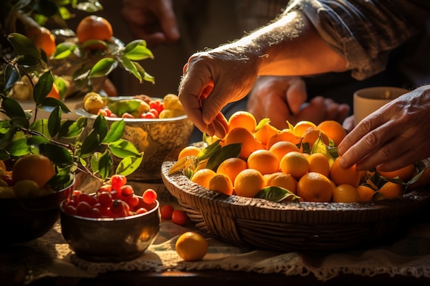 Photo gratuite vue rapprochée de la cuisine des adultes