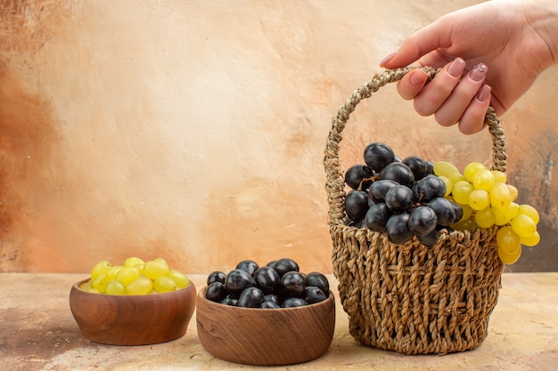 Vue rapprochée de délicieux raisins frais