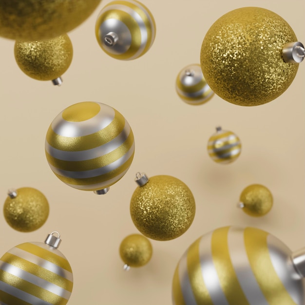 Photo gratuite vue rapprochée du concept de boules de noël