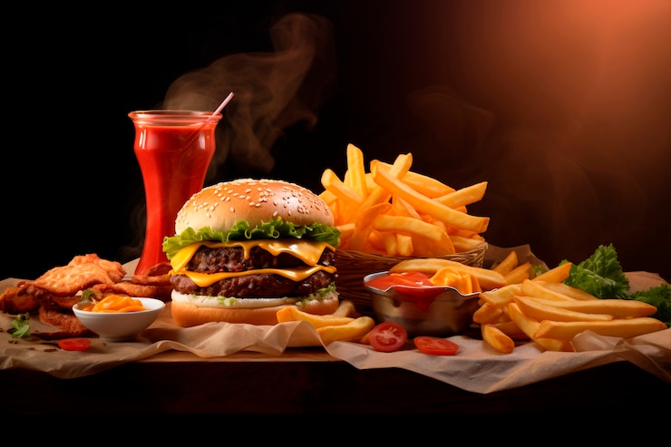 Photo gratuit vue rapprochée du délicieux hamburger