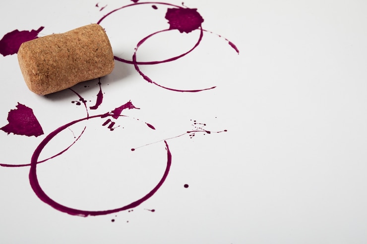 Photo gratuit vue rapprochée du détail de la tache de vin