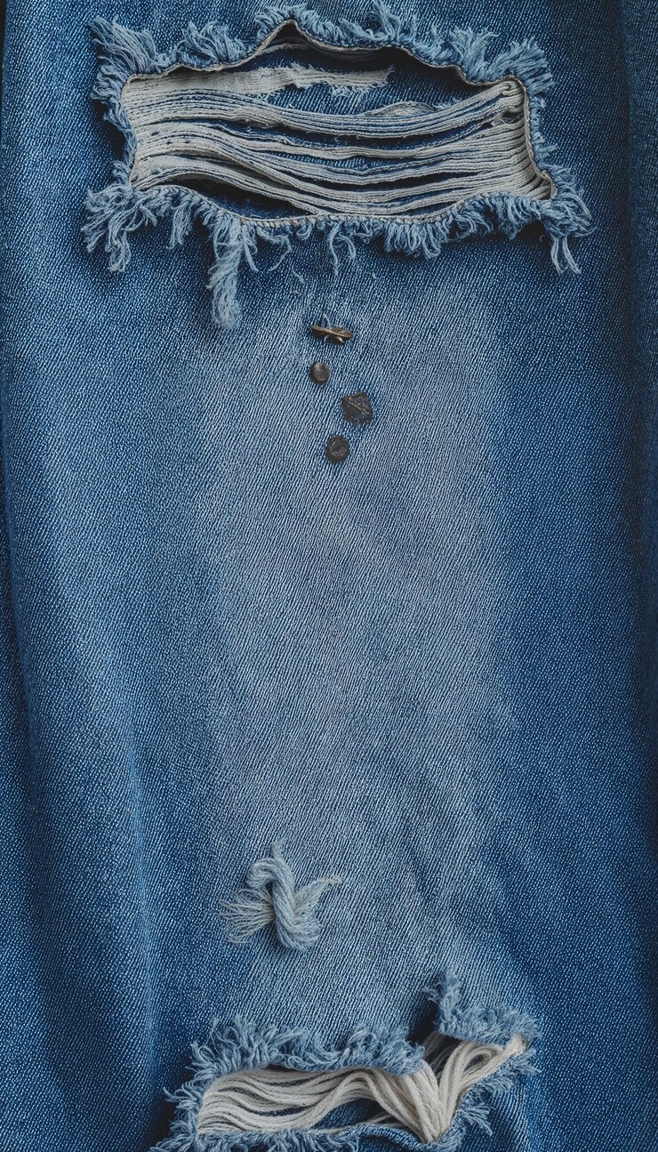 Photo gratuit vue rapprochée du détail de la texture du denim