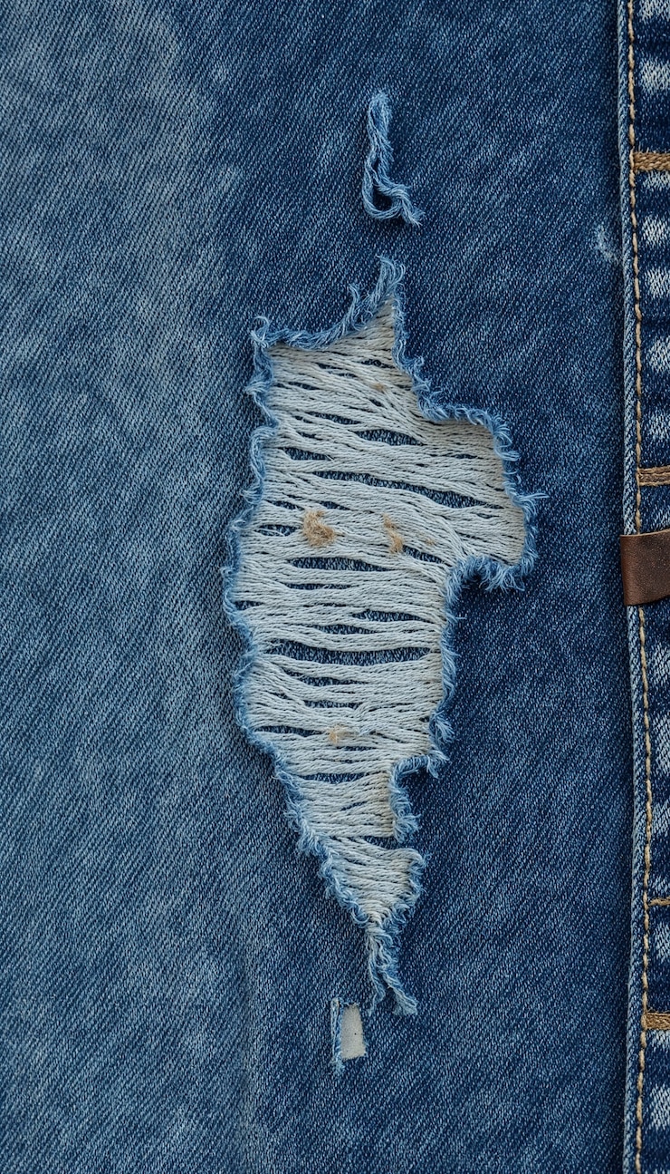 Photo gratuit vue rapprochée du détail de la texture du denim