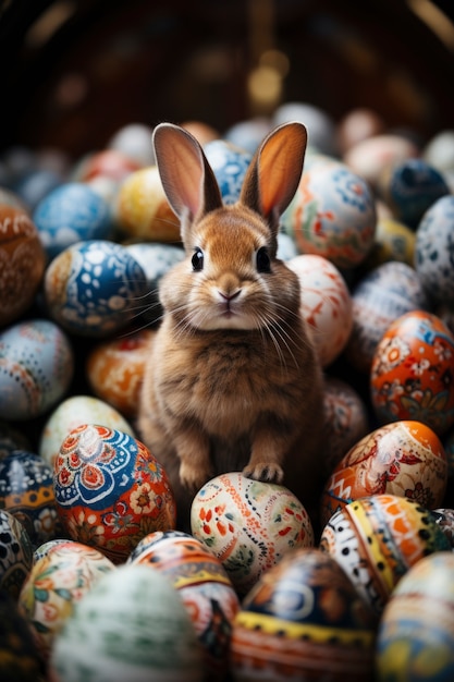 Photo gratuite vue rapprochée du lapin de pâques