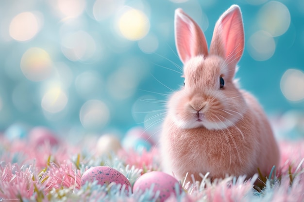 Photo gratuite vue rapprochée du lapin de pâques