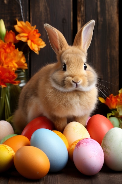 Photo gratuite vue rapprochée du lapin de pâques