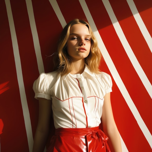 Vue rapprochée du portrait d'une belle fille