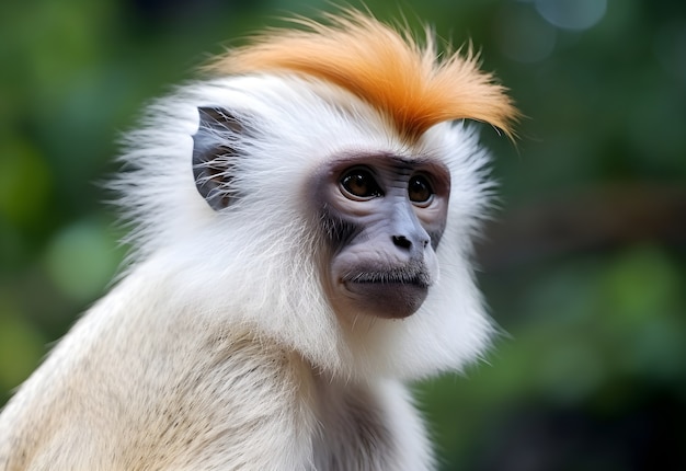 Photo gratuite vue rapprochée du singe dans la nature