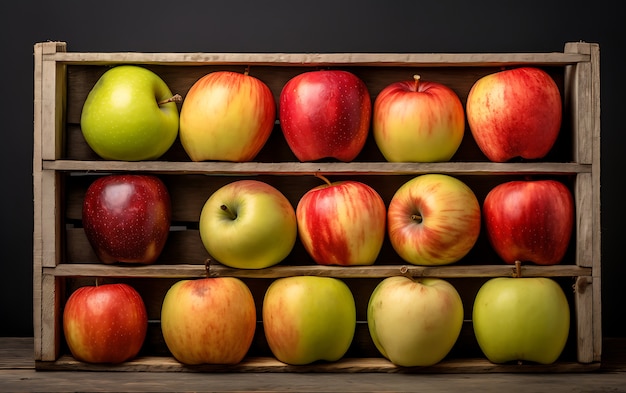 Photo gratuite vue rapprochée des fruits de saison des pommes pour l'hiver