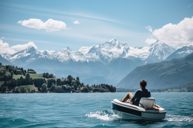 Vue rapprochée de l'homme préparé pour le voyage