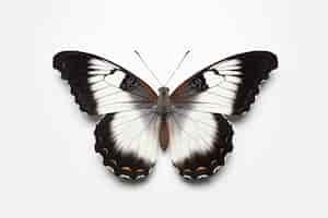 Photo gratuite vue rapprochée d'un magnifique papillon blanc isolé