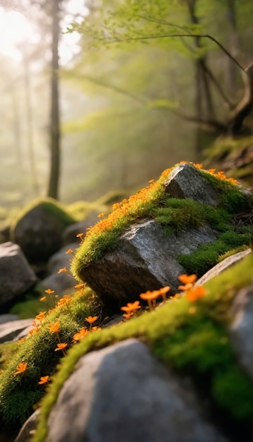 Vue rapprochée de la mousse dans la nature